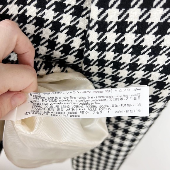 Zara Black Plaid Double Breasted Blazer - Picture 14 of 17